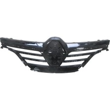 Fam Renault Megane 4 Sd 21/25 Ön Panjur Çıtasız Siyah (Çıta Takılır Tip) (Parlak Siyah)