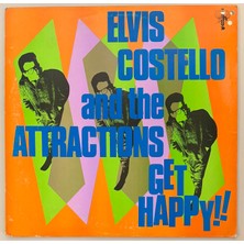 Columbia Records Elvis Costello And The Attractions Get Happy!! Lp Plak (1980 Dönem Avrupa Baskı)