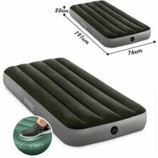 St. Morritz Intex 64760 Tek Kişilik Şişme Yatak Seti Kendinden Pompalı 76X191X25CM