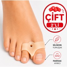 Ayak Parmak Ayırıcı Silikon Bunyon Baş Parmak Ayırıcı Halluks Valgus 2 Parmak Silikon Yüzük Bunyon Düzeltici Parmak Arası Ayırıcı Bunyon Düzeltici Kırmed