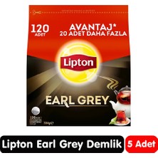 Lipton Earl Grey Demlik Poşet Çay 120 Adet 5 Paket