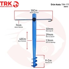 Düvenci Metal Şemsiye Kazığı, Bahçe ve Plaj Şemsiyesi Kazığı (Mavi)
