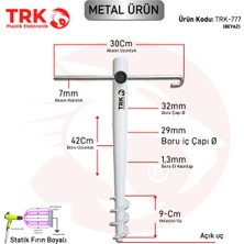 Düvenci Metal Şemsiye Kazığı, Bahçe ve Plaj Şemsiyesi Kazığı (Beyaz)