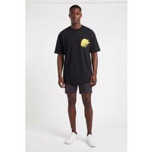 Blow Up Future Gen Emoji Siyah Oversize Erkek T-Shirt 141191