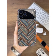 SC Soo Case iPhone 17 Pro Max Kılıf Etnik Desenli Örgü Görünümlü Magsafe Uyumlu Premium Kapak Kılıf SOO-900