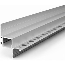 Ledarmy DL3039 Sıva Altı Trimless Duvar Yıkama LED Profil 1 Metre 30x39 mm Alüminyum Gömme Lineer LED Kanal Opal Difüzörlü Alçıpan Gizli Aydınlatma Profili