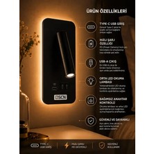 Yatak Başı Aplik Type-C USB Hızlı Şarjlı