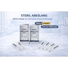 Bezos Steril Abeslang 100'LÜ 2 Paket Tek Tek Paketli Ahşap Dil Basacağı Medikal Spatula Toplam 200 Adet