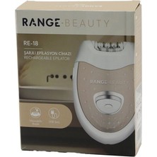 Hace Bazaar Range Beauty Re-18 Epilasyon Cihazı Epilatör USB ŞARJLI=50DK 2 Kademe Hız Yıkanabilir Başlık=18 Çift Cımbız (K95)