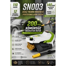 Geseus Güçlü Su Basınçlı Yıkama Makinesi – Kömürsüz Indüksiyon Motor & Basınç Göstergesi - SN003