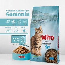 Lamito Adult Cat Somonlu 1 kg x 5 Adet