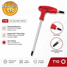 Eltos TT010 T Tipi Torx Uçlu T10 Krom Kaplamalı Çelik Torx Alyan Anahtar Allen T10