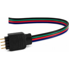 Ledarmy 4 Pin Erkek RGB LED Soketli Kablo 10cm Lehimsiz Bağlantı Kablosu RGB LED Şerit Uyumlu 12V 24V