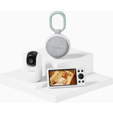 Momcozy Taşınabilir Ses Makinesi ve Çift Modlu BM04  Bebek Monitörü Bebek Uyku Seti