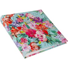 Goldbuch Velvet Bloom - Yapıştırmalı Fotoğraf Albümü -  25X25 cm 60 Sayfa - 120 Fotoğraf Çiçek Desenli
