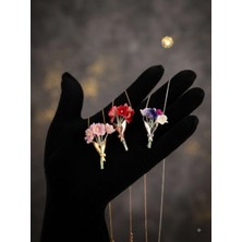 Papatya Silver 925 Ayar Gümüş Özel Tasarım Çiçekli Hediyelik Buket Kolye.rose.gold.rodaj Renk Seçeneği
