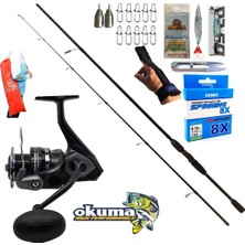 Okuma Wave Power 4000 270CM 20-40GR Double Black Spin Olta Takımı Seti