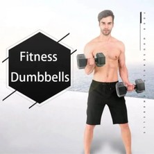 St. Morritz Tek Ebat Plastik Köşeli Dambıl Set - Dumbbell Set 2x2 kg Dambıl Seti 2 x 2 kg Çok Renkli Plastik