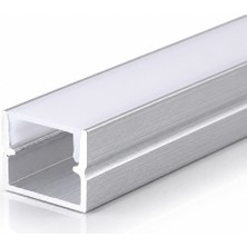 Ledarmy DL1210 Sıva Üstü Alüminyum LED Profil 2 Metre 12x10 mm U Kanal Opal Difüzörlü Şerit LED Kanalı