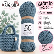 Beren Kağıt Ip No: 50 – 350-400 gr - Yumuşak - Çanta Örgü Ipi - Şapka, Cüzdan, Runner Dekorasyon ve El Örgüsü Ipi