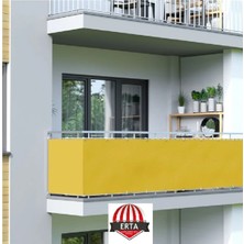 St. Morritz 7 Metre x 55 cm Sarı Renk Polyester Balkon Demiri Brandası Su Geçirmez 1.sınıf 650G