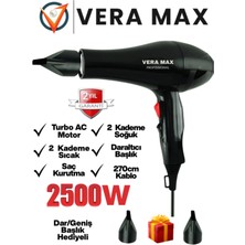 St. Morritz Profesyonel Fön Makinesi 2500-WT Turbo Iyonik 3yıl Garanti Kuaförlerin Tercihi Saç Kurutma Bay+Bayan