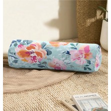 Rem Home Rengirenk Dekoratif Kırlent Kılıfı Mavi Modern 60 x 20 cm Salon Koltuk Kanepe Yastık Kılıfı
