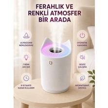 GRAYLINE Hava Nemlendirici Buhar Makinesi Aromaterapi LED Işıklı Oda Nemlendirici