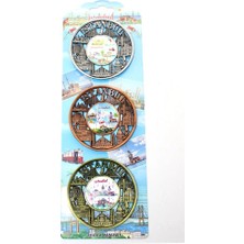 Zenviaa Istanbul Temalı Metal Magnet 3'lü Set ZENVIAAC12