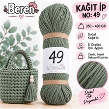 Beren Kağıt Ip No: 49 – 350-400 gr - Yumuşak - Çanta Örgü Ipi - Şapka, Cüzdan, Runner Dekorasyon ve El Örgüsü Ipi