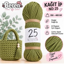 Beren Kağıt Ip No: 25 – 350-400 gr - Yumuşak - Çanta Örgü Ipi - Şapka, Cüzdan, Runner Dekorasyon ve El Örgüsü Ipi