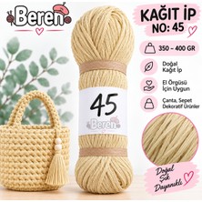 Beren Kağıt Ip No: 45 – 350-400 gr - Yumuşak - Çanta Örgü Ipi - Şapka, Cüzdan, Runner Dekorasyon ve El Örgüsü Ipi