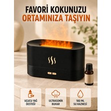 GIGA Alev Efektli Aroma Difüzörü Uçucu Yağ Destekli USB Hava Nemlendirici