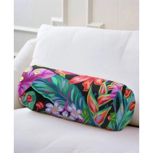 Rem Home Rengirenk Dekoratif Kırlent Kılıfı Yaprak 60 x 20 cm Salon Koltuk Kanepe Yastık Kılıfı