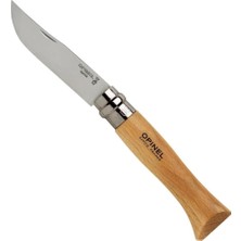 Opinel Inox Kayın Saplı Paslanmaz Çelik Çakı, Unisex, Kahverengi, Nr.8