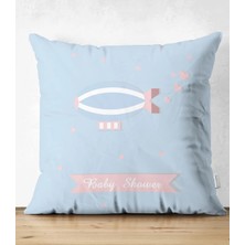 Rem Home Rengirenk Dekoratif Kırlent Kılıfı Mavi 43 x 43 cm Salon Koltuk Kanepe Yastık Kılıfı