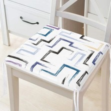 Rem Home Rengirenk Dekoratif Sandalye Minderi Modern 40 x 40 cm Mutfak Balkon Oturma Minderi