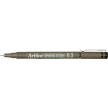 Artline Drawing System 0.3 Çizim Kalemi, 0.3 Mm, Siyah