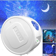 Bring Starry Şarjlı Bluetooth LED Işıklı Müzik Çalar Su Dalgası Gökyüzü Lazerli Projektö