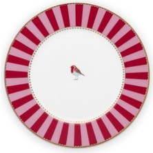Pip Studio Love Birds Kırmızı Pembe Porselen Pasta Tabağı 17 cm