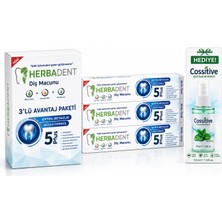 Herbadent Aloevera & Bitki Özlü Flörürsüz 3'lü Cossitive sprey hediyeli