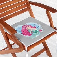 Rem Home Rengirenk Dekoratif Sandalye Minderi Gri Modern 40 x 40 cm Mutfak Balkon Oturma Minderi