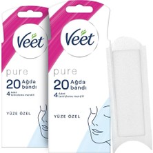 Veet Pure Hipoalerjenik Yüz Ağda Bandı, (2 x 20 Adet)