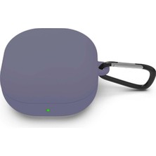 Live Için Kılıf Mat Silikon Lavanta Grisi Buds Live ile Uyumlu Kılıf - Lavanta Grisi