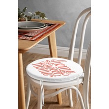 Rem Home Rengirenk Dekoratif Sandalye Minderi Modern Yuvarlak 40 x 40 cm Mutfak Balkon Oturma Minderi