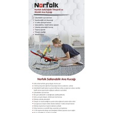 Norfolk Rhythm Titreşimli ve Müzikli Ev Tipi Ana Kucağı - Tam Yatarlı - Kademeli Sırt Ayarı -