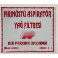 Fırınüstü Kağıt Aspiratör Yağ Filtresi Bez 5 Adet
