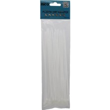 Hace Bazaar 25PCS   Beyaz   3.6X200MM  Plastik Cırt Kelepçe (K95)