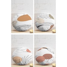 Rem Home Rengirenk Dekoratif Kırlent Kılıfı Beyaz Modern 43 x 43 cm Salon Koltuk Kanepe Yastık Kılıfı