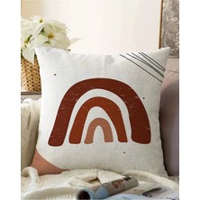 Rem Home Rengirenk Dekoratif Kırlent Kılıfı Geometrik 43 x 43 cm Salon Koltuk Kanepe Yastık Kılıfı